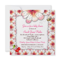 LGC | Awesome Cherry Blossom Baby Shower invitations