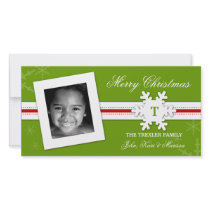 LGC | Monogram Snowflake Christmas Photo Card photo cards