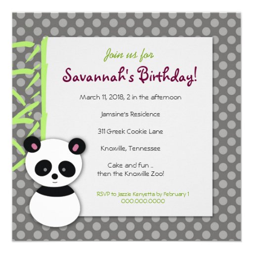 LGC | Panda Peek A Boo Pink Invitation