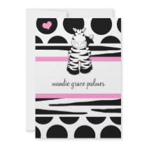 LGC | Polka Dotted Zebra Invitation