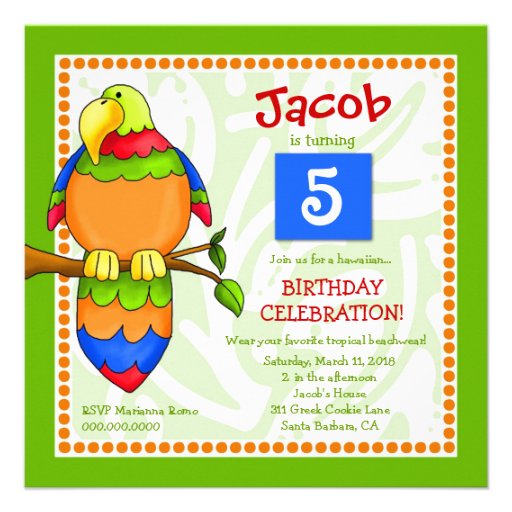 LGC | Tropical Parrot-dise Invitation