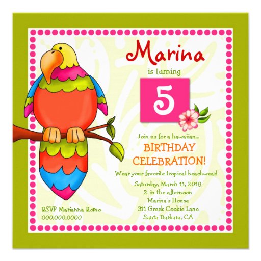 LGC | Tropical Parrot-dise Invitation