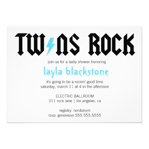 LGC Twins Rock Boys Invitation