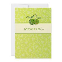 LGC | Two Peas in a Pod Twin Invitation by lilgreekcookie LGC | Two Peas in a Pod Twin Invitation