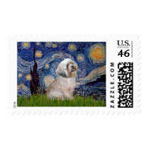 Lhasa Apso 10 - Starry Night Postage Stamps