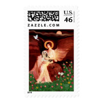 Lhasa Apso 4 - Seated Angel Stamp