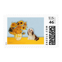Lhasa Apso 4 - Sunflowers Postage