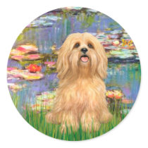 Lhasa Apso 9 - Lilies 2 stickers