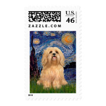Lhasa Apso 9 - Starry Night (Vert) Stamps