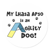 Lhasa Apso Agility Dog stickers
