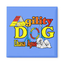 Lhasa Apso Agility Gifts magnets