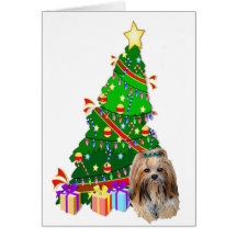 Lhasa Apso Christmas Card