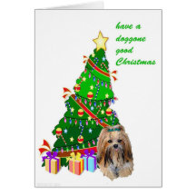 LHASA APSO CHRISTMAS CARD