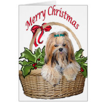 Lhasa Apso Christmas Card