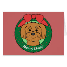Lhasa Apso Christmas Card