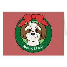 Lhasa Apso Christmas Cards