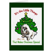 Lhasa Apso Christmas Gifts Card