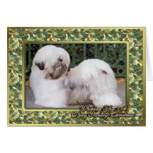 Lhasa Apso Dog Blank Christmas Card