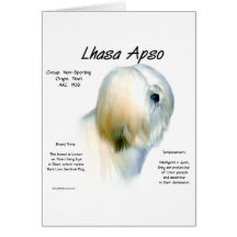 Lhasa Apso History Design Card