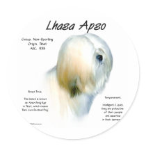 Lhasa Apso History Design stickers