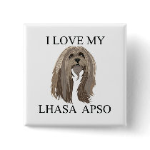 LHASA APSO Love! buttons by Joee3030 LHASA APSO Love! buttons