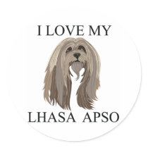 LHASA APSO Love! stickers