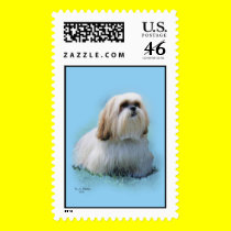 Lhasa Apso Postage Stamp