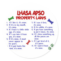 LHASA APSO Property Laws 2 stickers