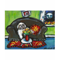 Lhasa Apso senses smiling moon t-shirts