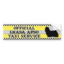 Lhasa Apso Taxi Service Bumper Sticker bumper stickers