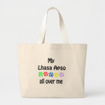 Lhasa Apso Walks Design Tote Bag