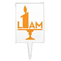 Liam 1st birthday cake topper cake picks