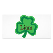 Liam Irish Male Customized Photo Card