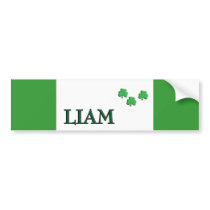 Liam Irish Name bumper stickers
