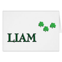 Liam Irish Name cards