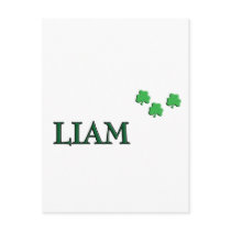 Liam Irish Name postcards