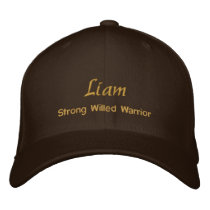 Liam Name Cap / Hat embroidered hats