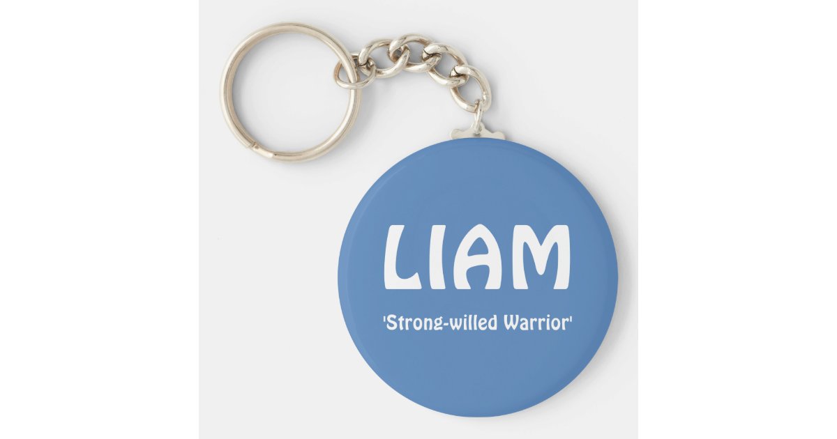 liam-strong-willed-warrior-keychain-zazzle