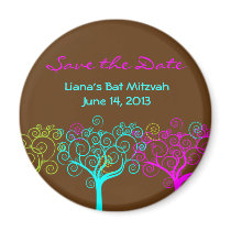 Liana Claire Bat Mitzvah Save the Date Magnets