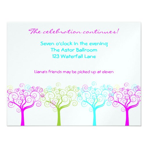 Liana Claire Shimmery Bat Mitzvah Sweet 16 Party Personalized Invite