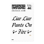 Liar Liar Pants On Fire Tongue Smile postage