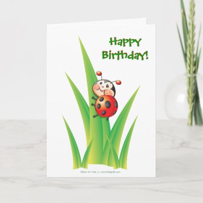 Libby the Ladybug Birthday Card