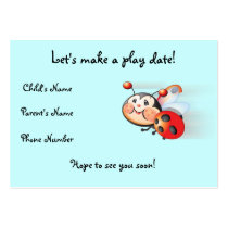 Libby the Ladybug Play Date Card business cards