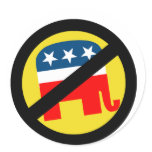 Liberal / Anti-Republican Round Stickers