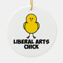 Liberal Arts Chick Christmas Ornaments