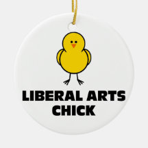 Liberal Arts Chick Ornament