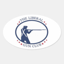 Liberal Gun Club Oval Sticker sheet