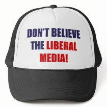 Liberal Media Trucker Hats