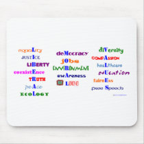 Liberal Moral Values mousepads
