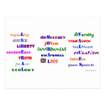 Liberal Moral Values Postcard